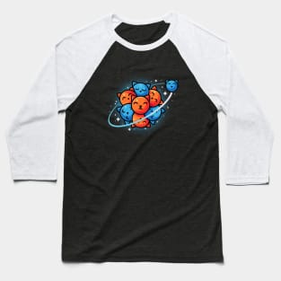 Cat Atom - Kitty Science Baseball T-Shirt